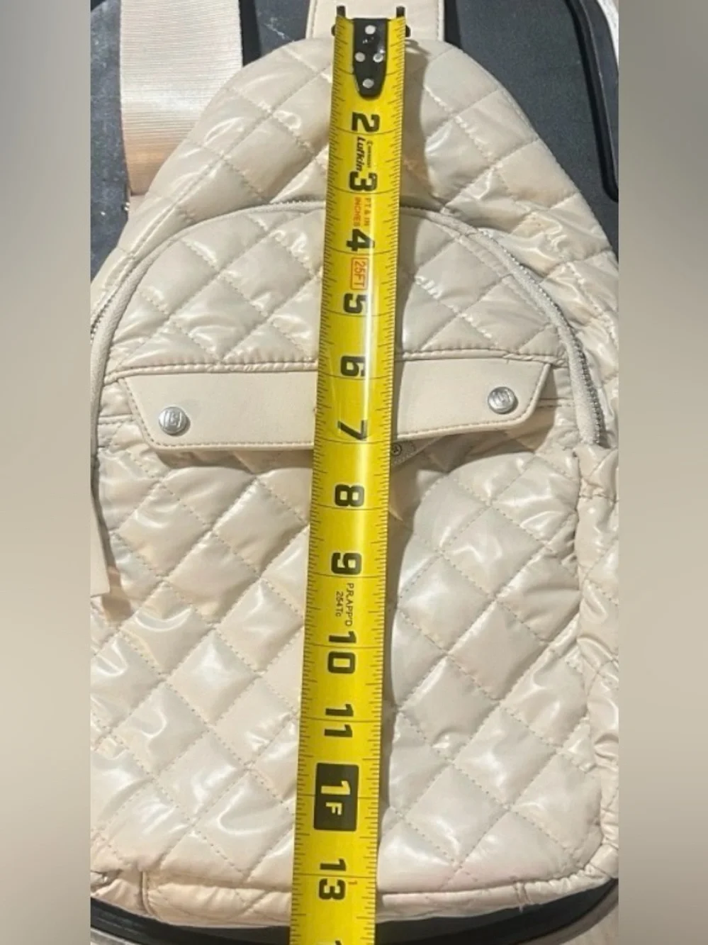 Tutilo New York Quilted Cream Sling Bag